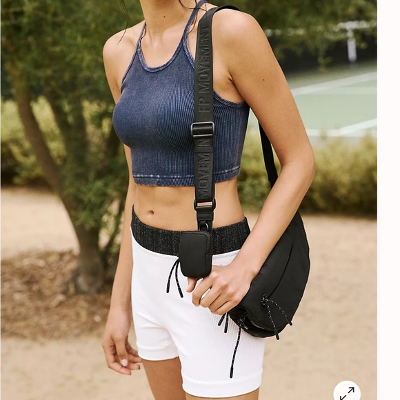 FP Movement by Free People Happiness Runs Crop Tank M/L NWOT Navy - Picture 3 of 8